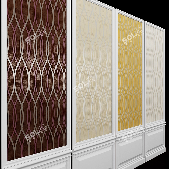 Seabrook Giacomo-3: Elegant Acrylic Coated Wallpaper 3D model image 2