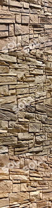 Modern Stone Walls Set 2 3D model image 2