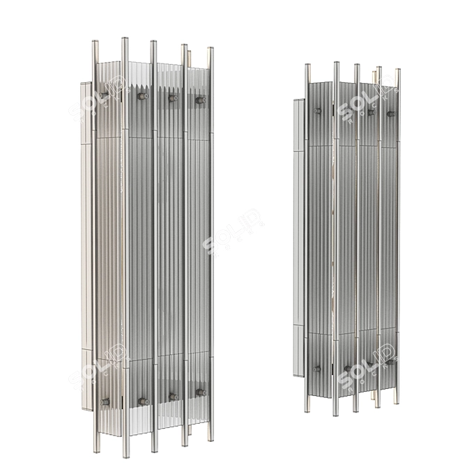 EICHHOLTZ Sparks Wall Lamp: Elegant Gold & Clear Glass 3D model image 2