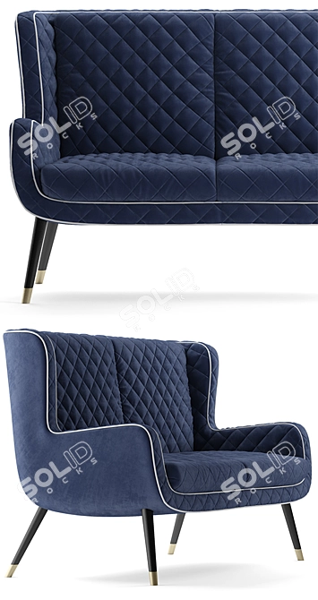 Cozy Comfort Sofa 3D model image 2