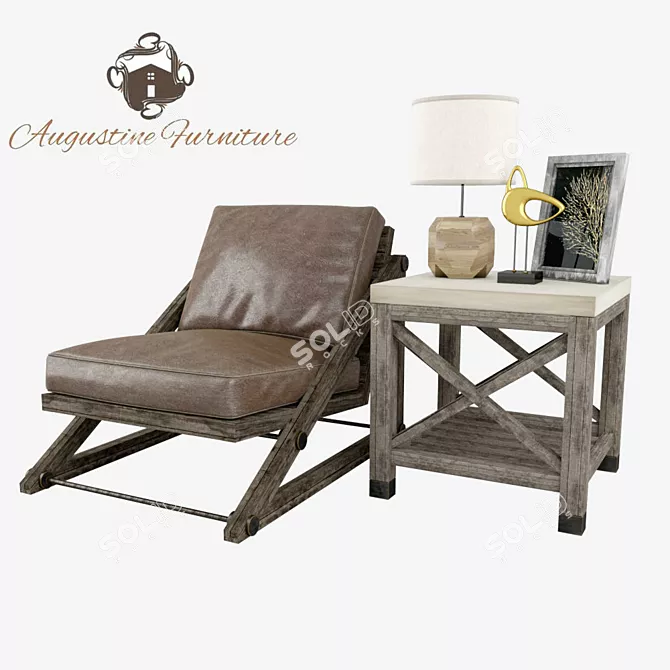 Orlando Chair Furniture Set | Augustine 3D model image 1