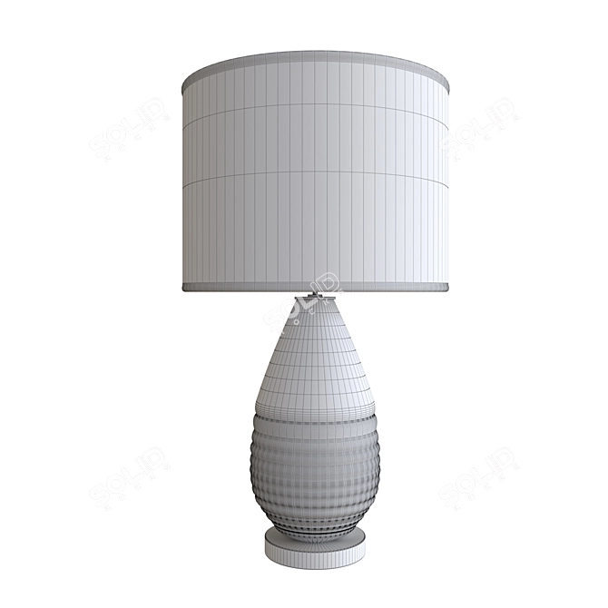 Ripple Glass Table Lamp: Softly Illuminate Any Room 3D model image 2