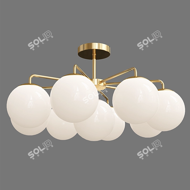 Nordic Glass Ball Pendant Light 3D model image 1