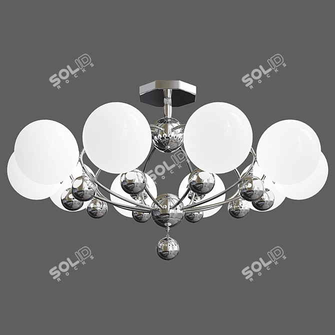 Elegant Crystal Bedroom Ceiling Lights 3D model image 1