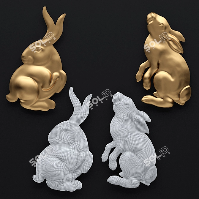 Precision CNC Cutting Tool: Hares 3D model image 1