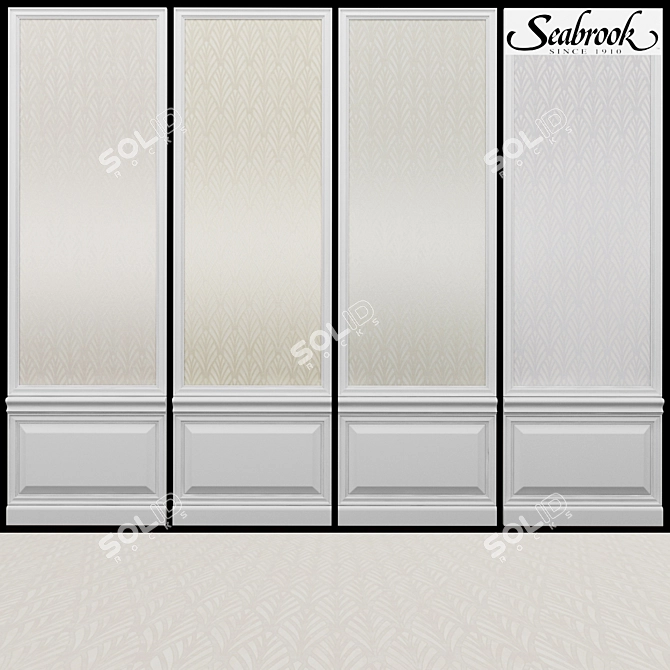 Seabrook Giacomo-5: Exquisite American Acrylic Coated Wallpaper 3D model image 1