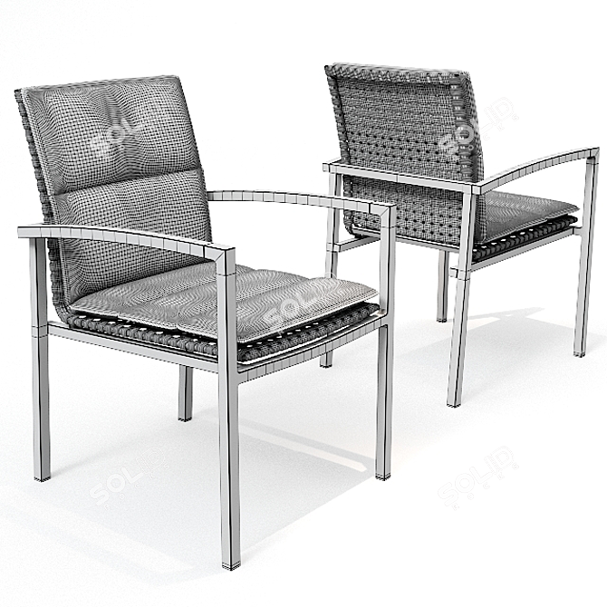Elegant Lucy Chair: Merging Style & Comfort 3D model image 3