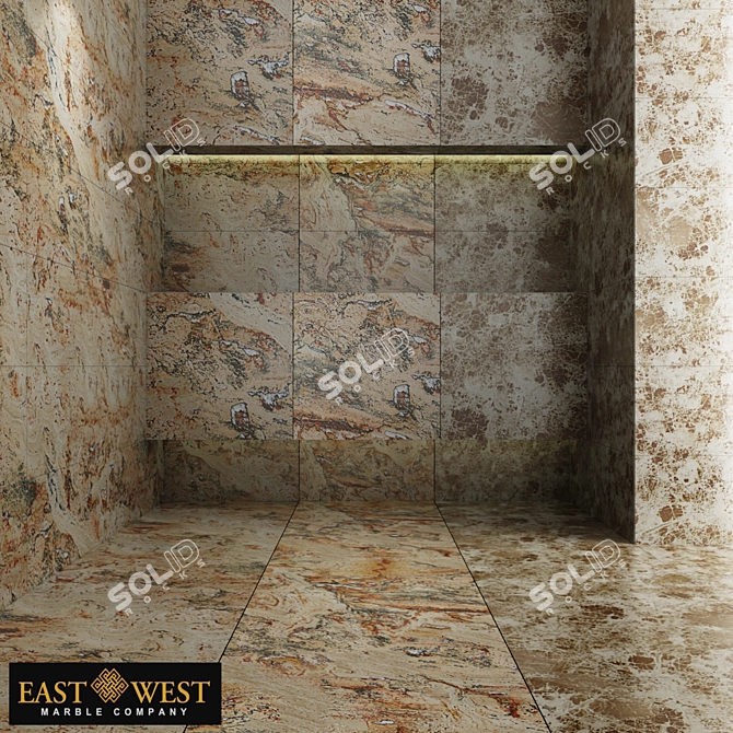 Title: East West Collection: 6 Natural and Luxe Rectified Marble Styles 3D model image 1