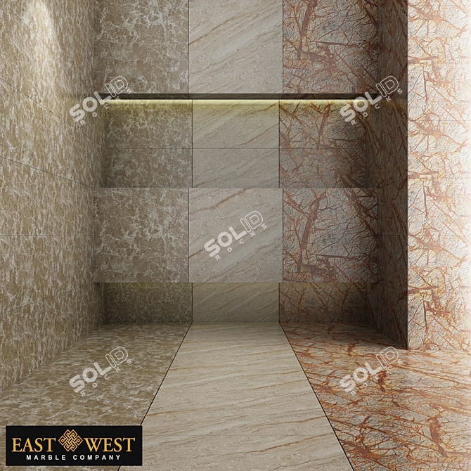 East West Marble Collection 3D model image 1