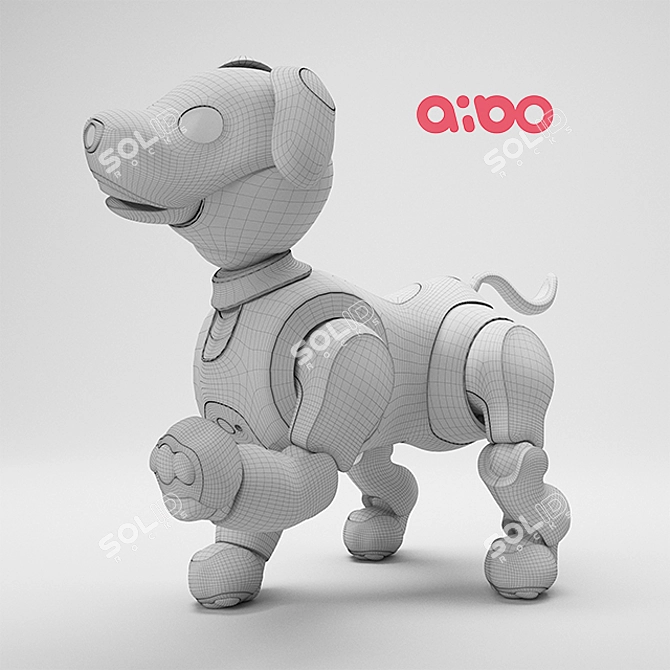 SONY Aibo ERS-1000: Interactive Robotic Companion 3D model image 2