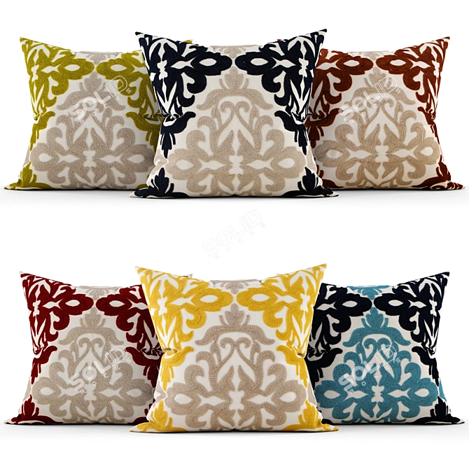 Stylish Cushions for Chic Home 3D model image 1