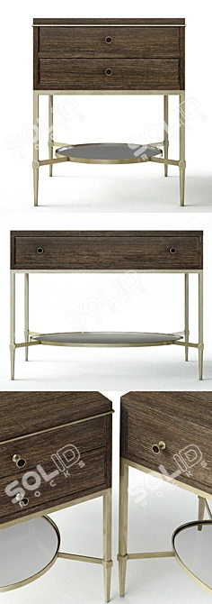 Bernhardt Clarendon Nightstand: Ultimate Elegance for Your Bedroom 3D model image 2