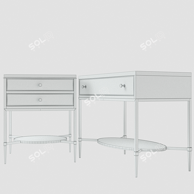 Bernhardt Clarendon Nightstand: Ultimate Elegance for Your Bedroom 3D model image 3