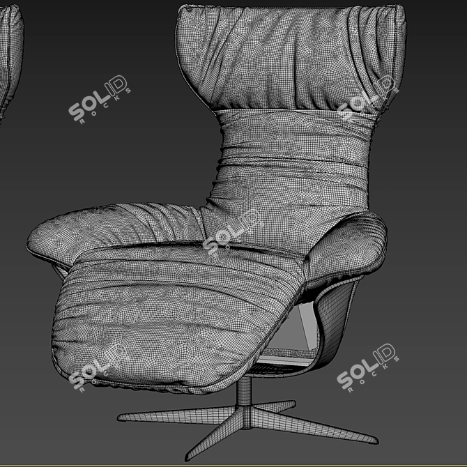 Natuzzi Ilia Armchair 3D model image 3