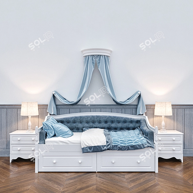 Enchanted Canopy Children's Bed 3D model image 1