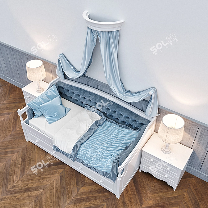 Enchanted Canopy Children's Bed 3D model image 2