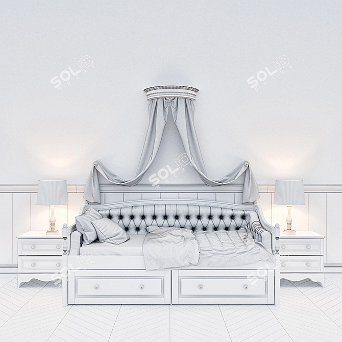 Enchanted Canopy Children's Bed 3D model image 3