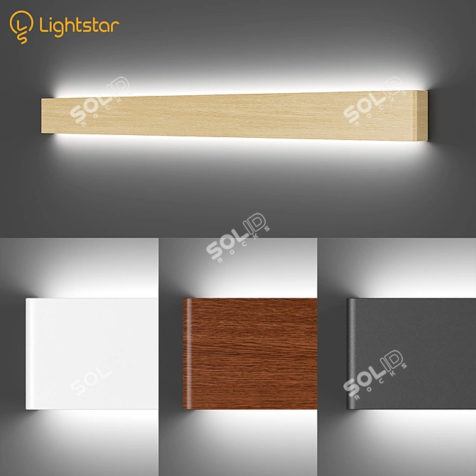 Sleek LED Wall Sconce 3D model image 3