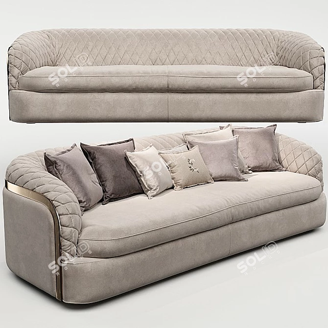 Luxurious Cantori Portofino Sofa 3D model image 1