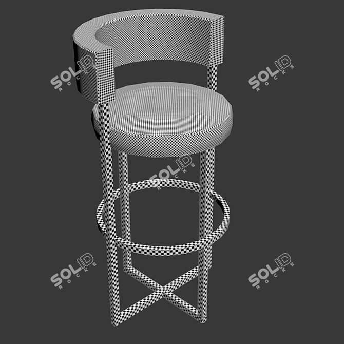 Elegant Porada Bar Stool 3D model image 3