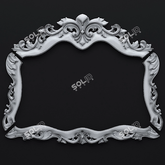 Title: Precision CNC-Compatible Cutting Frame 3D model image 2