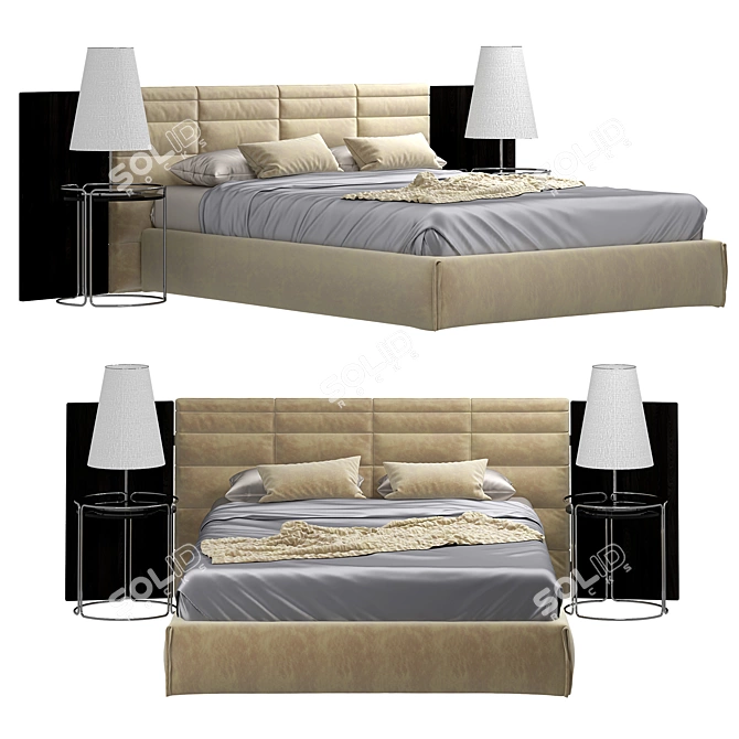 Italian Elegance: Grandangolo Bed 3D model image 1