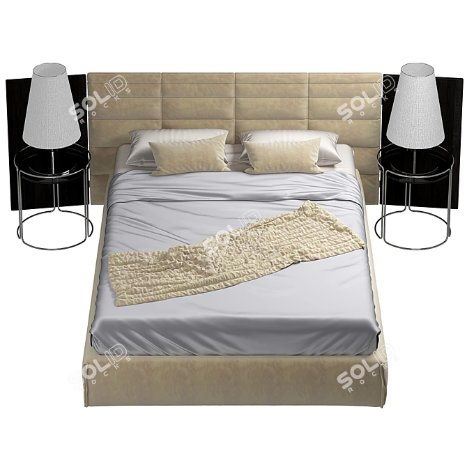 Italian Elegance: Grandangolo Bed 3D model image 3