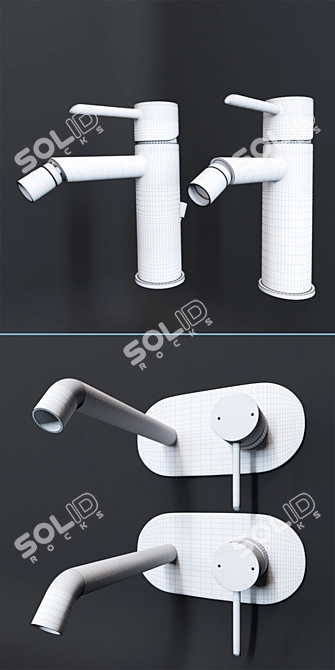 Elegant Round Mixers 3D model image 3