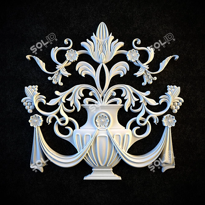 Classic Gypsum Decor 3D model image 1