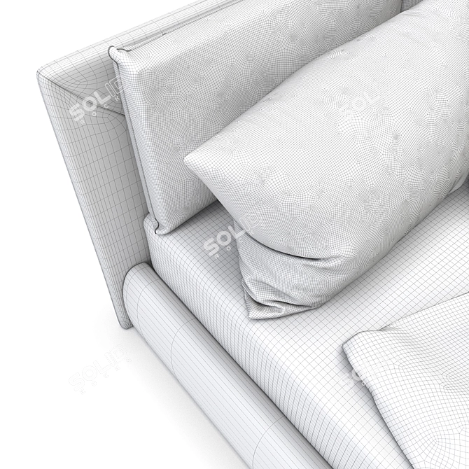 PlushDream Bed 3D model image 2