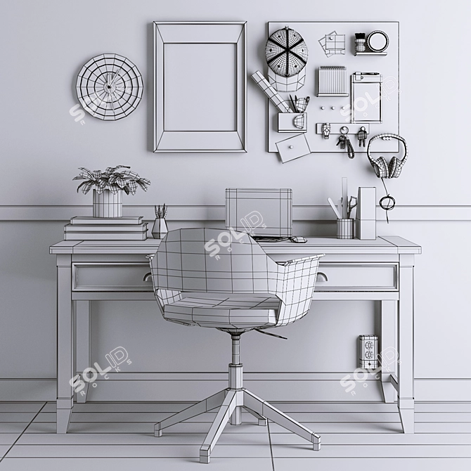 Stylish and Functional IKEA 38 3D model image 2