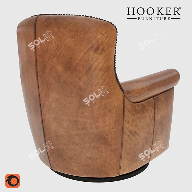 Luxury Swivel Club Chair: Hooker Jacob 3D model image 2