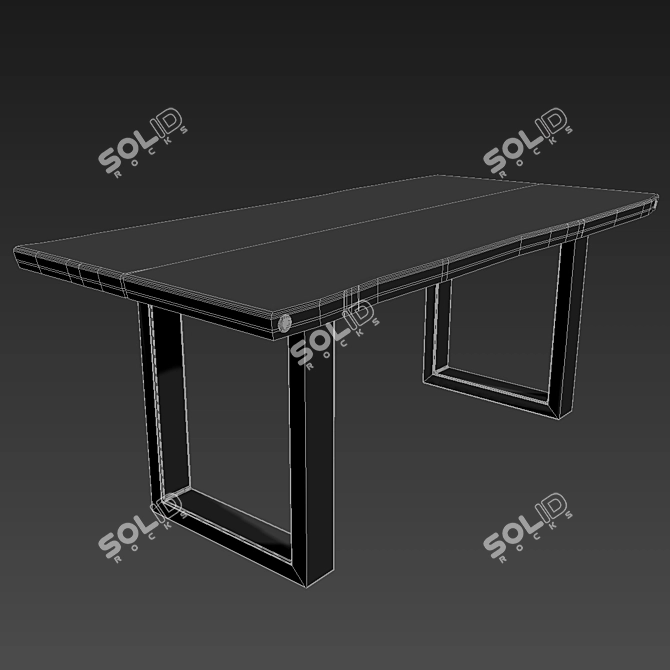 Chantik Teak Table: 180cm Width 3D model image 3