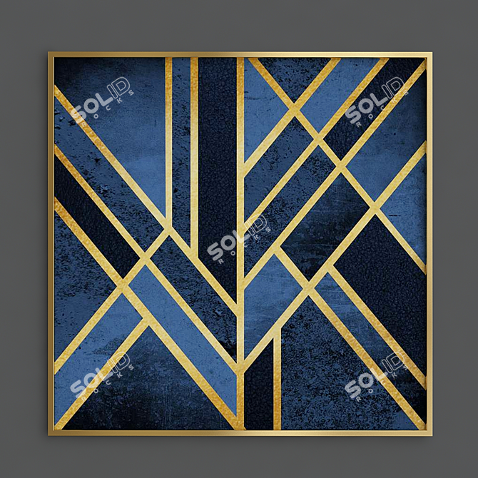 Nordic Geometric Wall Decor 3D model image 3