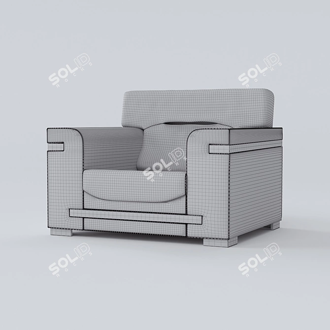 Elite Office Chair: Comfort in Style 3D model image 3