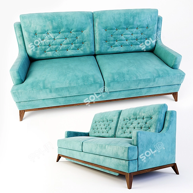 Costa Bella Fabio Sofa: Stylish and Comfortable 3D model image 2