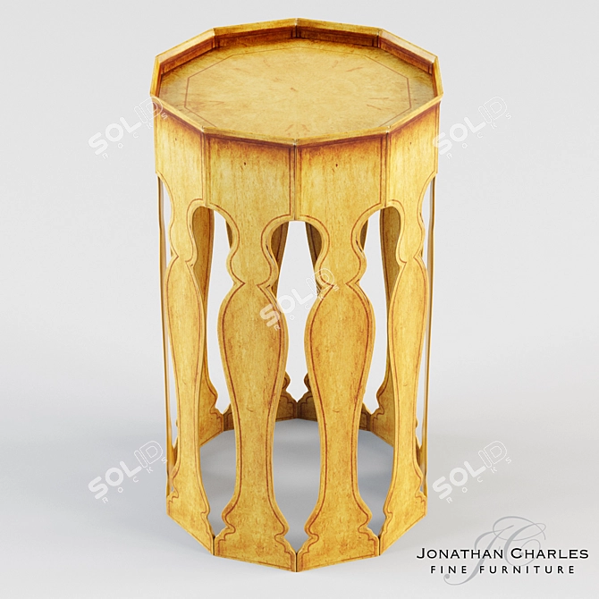 Elegant Moorish Lamp Table 3D model image 1