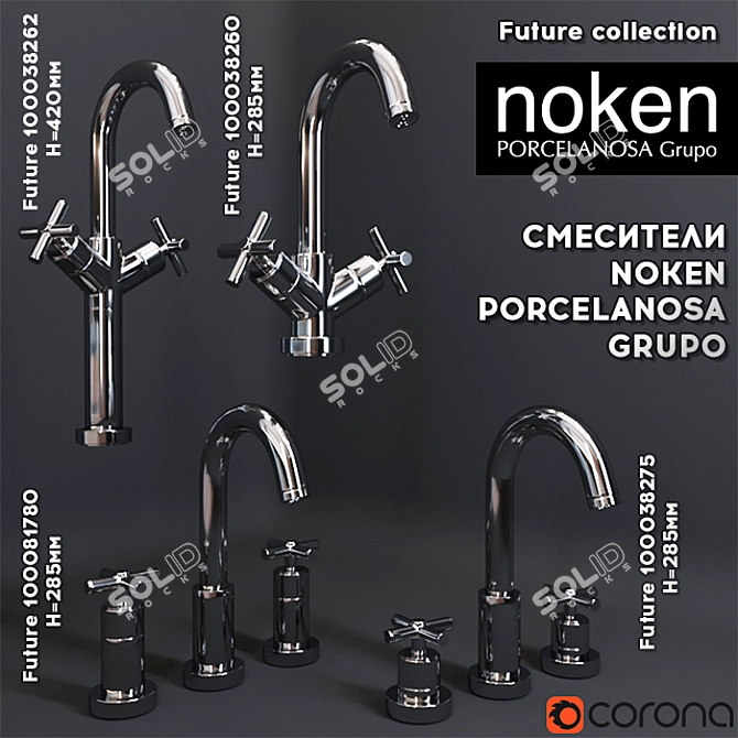 Future Bathroom Faucets: Innovative Design 3D model image 1