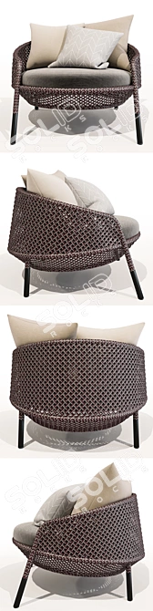 AHNDA Lounge Chair: Elegant Outdoor Seating 3D model image 2