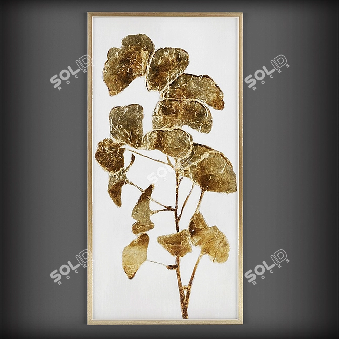 Elegant Ginkgo Oil Print
Branching Out Wall Decor
Silver & Gold Picks 3D model image 1