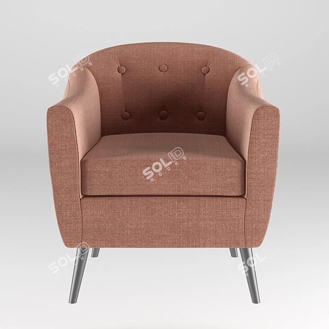 Comfy Club Lounge Chair 3D model image 1