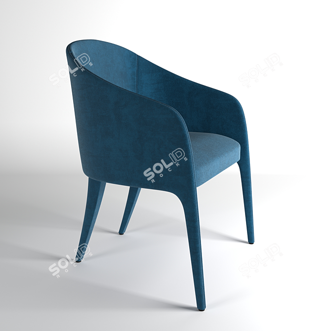Elegant Miura Armchair: Italian Design 3D model image 1