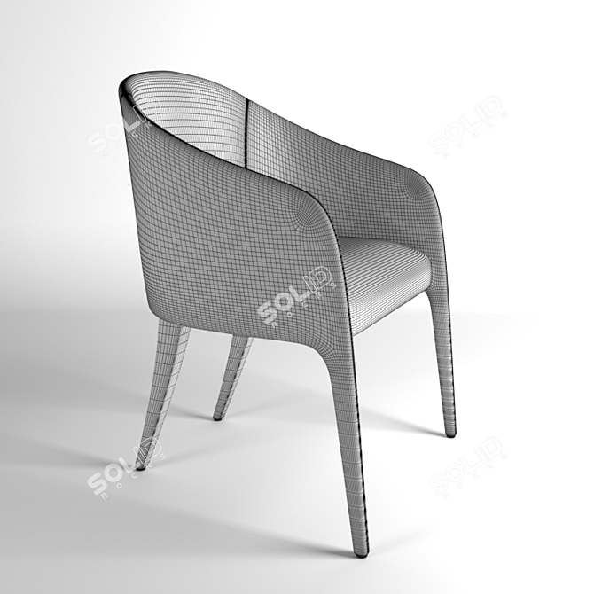 Elegant Miura Armchair: Italian Design 3D model image 2