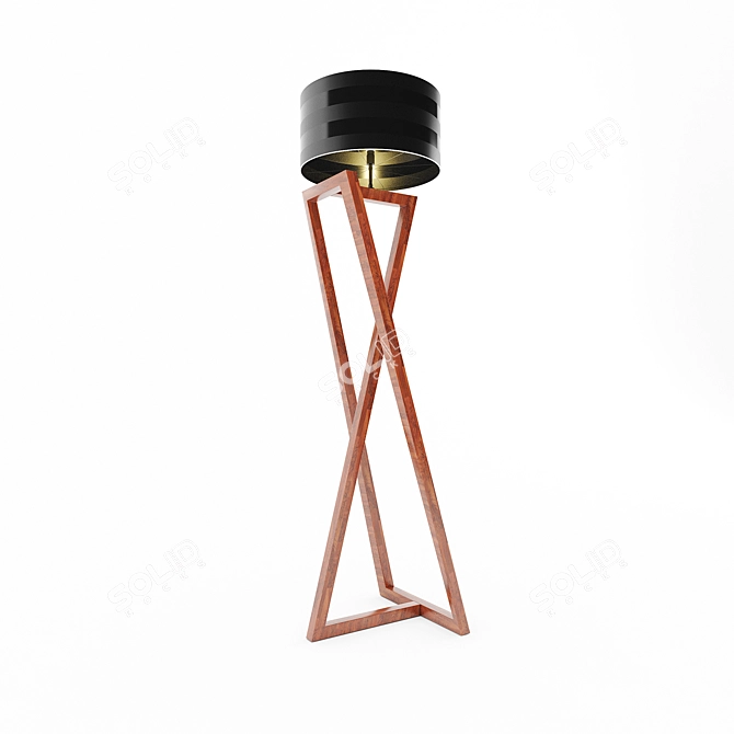 Modern Metal Floor Lamp 3D model image 1