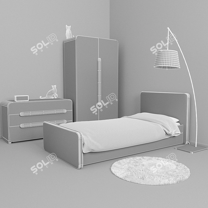 LIMO Safe and Stylish Children's Room Set 3D model image 3