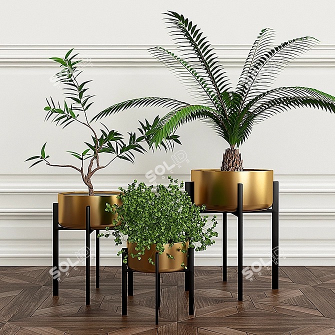 8-Piece Greenery Collection 3D model image 1