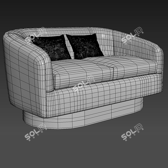 Roxy Swivel-Tilt Tub Sofa: Modern Design and Comfort 3D model image 3