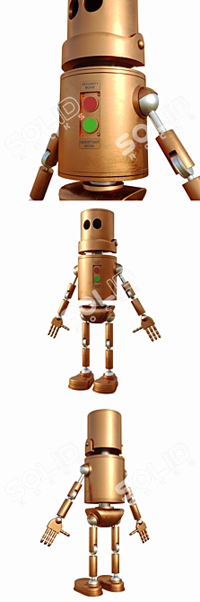 TechBot Buck: Advanced Robotic Companion 3D model image 2