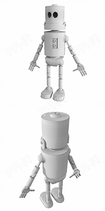 TechBot Buck: Advanced Robotic Companion 3D model image 3