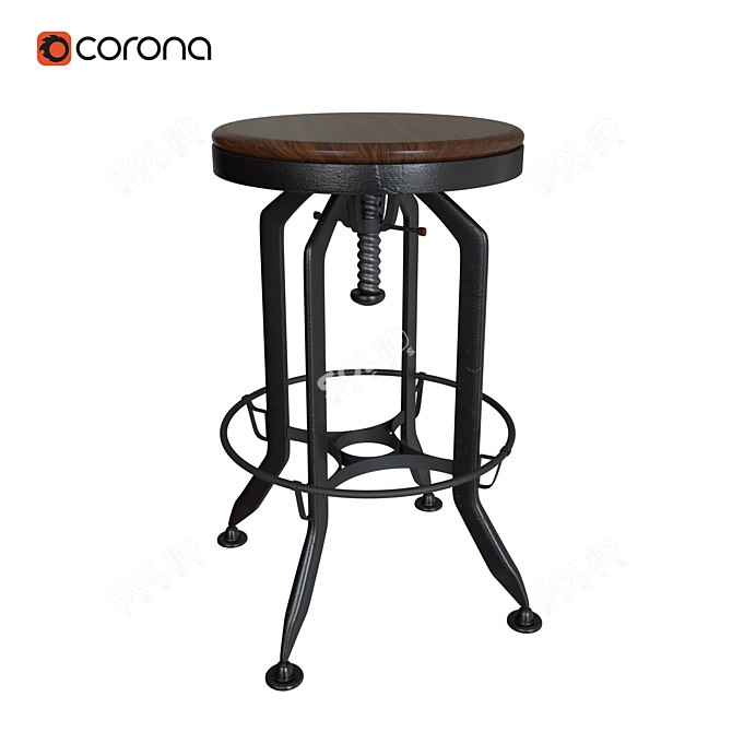Elevate Your Space: Bar Stool 3D model image 2